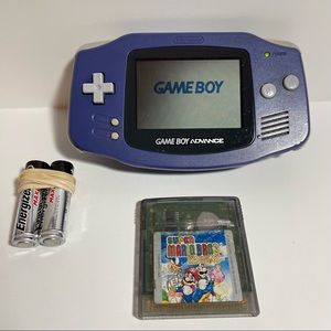 *SOLD* (BUNDLE) Indigo Nintendo Gameboy Advance W/ Super Mario Deluxe!
